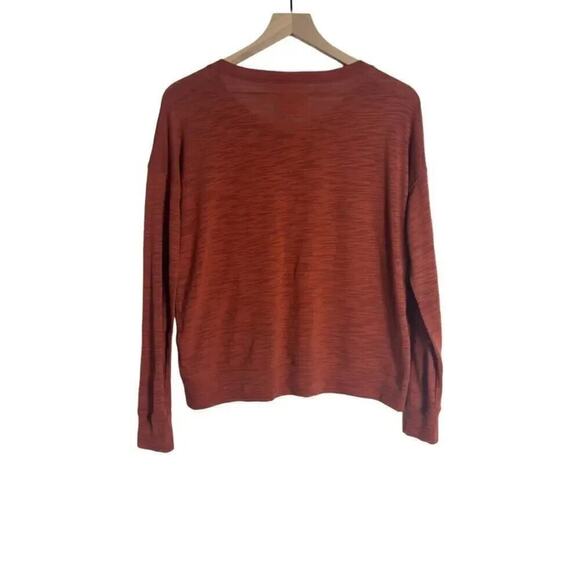 Chaser Slub Jersey Long Sleeve Sheer Lightweight Burnt Orange Henley Size Small - Picture 6 of 13